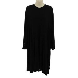 Torrid Womens 4 Plus Size 4X 26 Super Soft Knits Solid Black Long Sleeve Dress